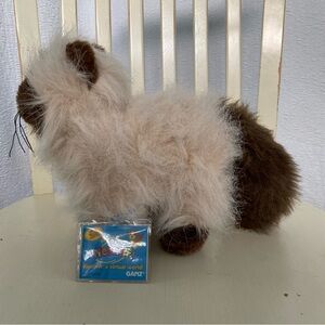 GANZ Webkinz Himalayan Cat Fluffy Brown and Cream Plush Toy With Code Tag